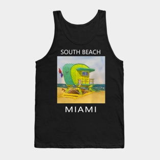 South Beach Lifeguard Tower in Miami Florida - Welshdesigns Tank Top